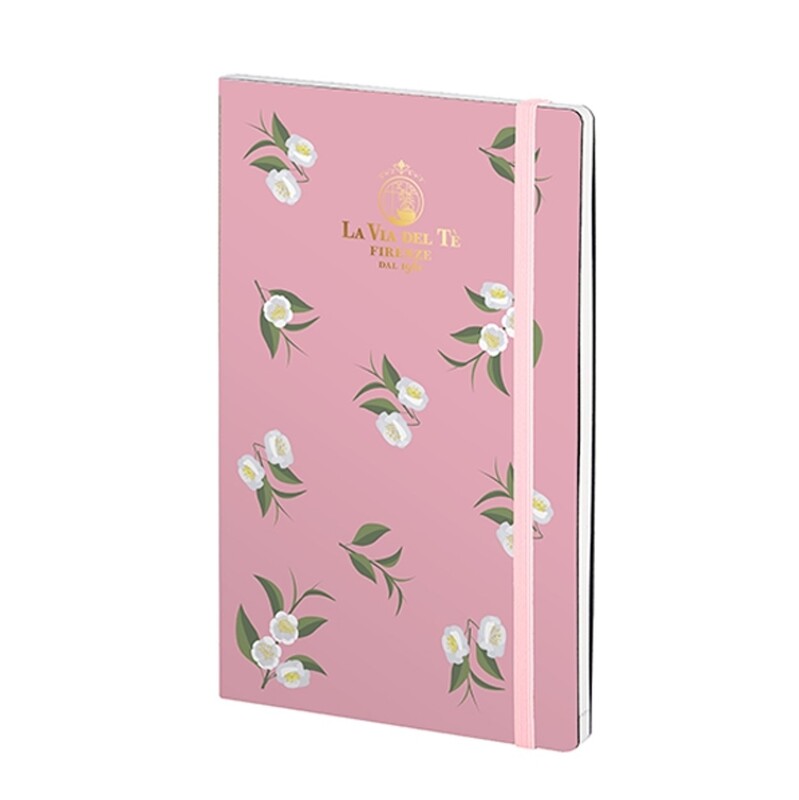 rose notitieboekje bloemetjes